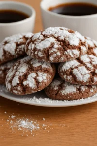 Easy Mocha Chocolate Crinkle Cookies