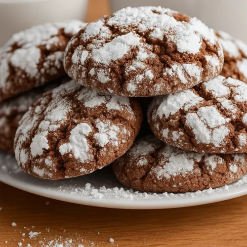 Easy Mocha Chocolate Crinkle Cookies