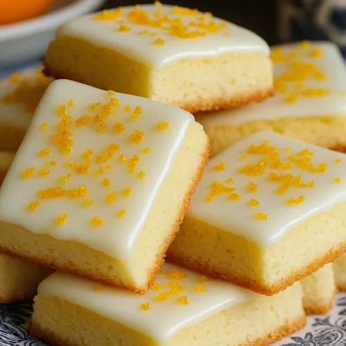 Cardamom Shortbread Cookies with Orange Glaze