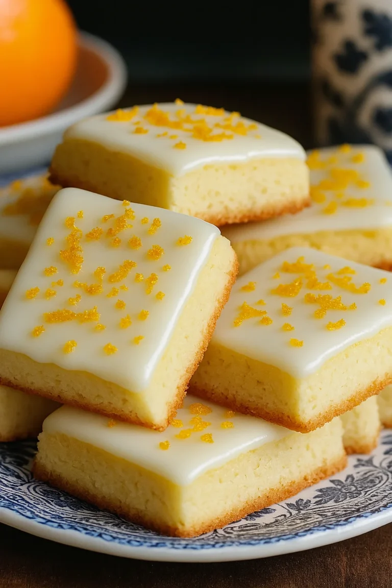 Cardamom Shortbread Cookies with Orange Glaze