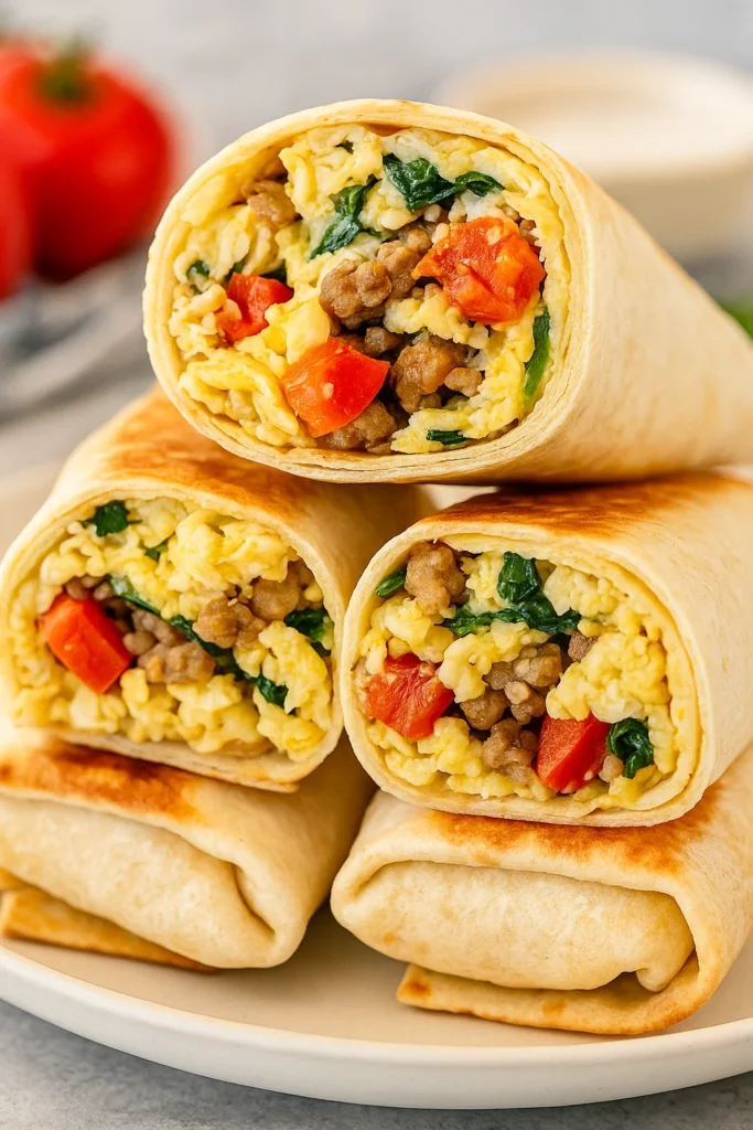 High Protein Breakfast Burritos Recipe