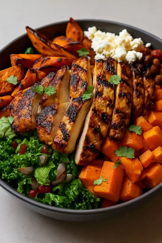 Loaded Grilled Chicken & Sweet Potato Power Bowl Recipe