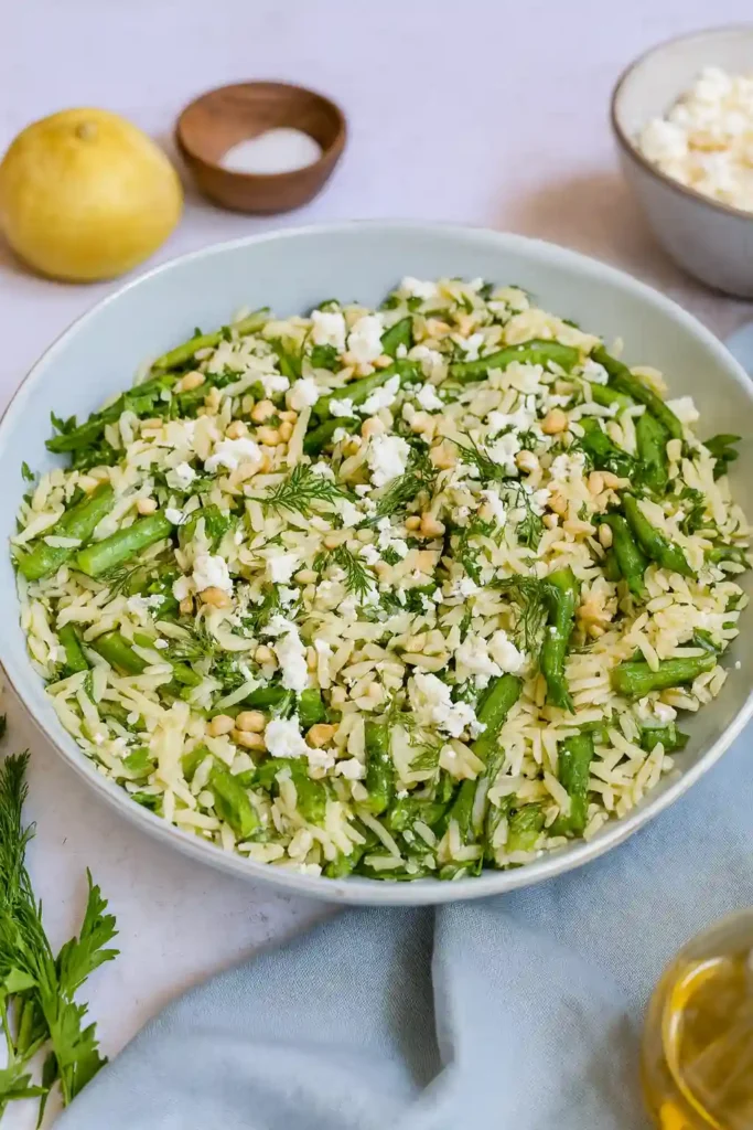 Orzo with Asparagus and Feta