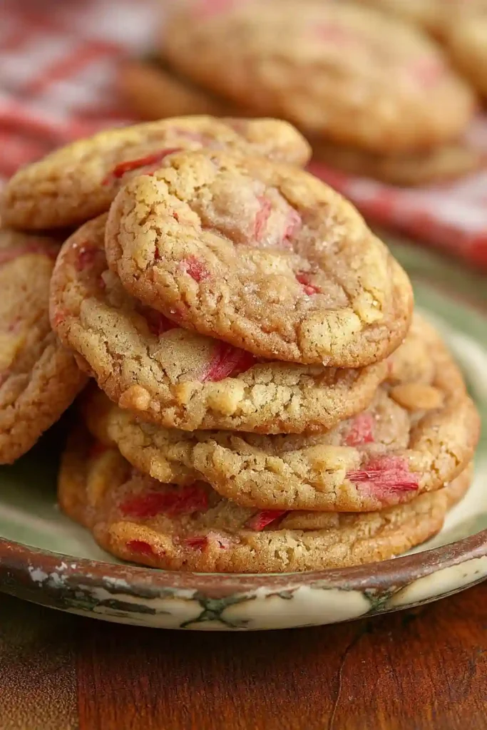 Brown Sugar Rhubarb Cookies
