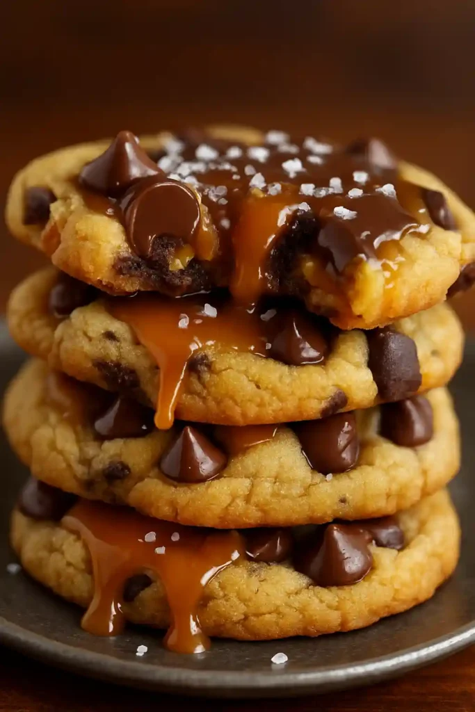 Salted Caramel Chocolate Chip Cookies