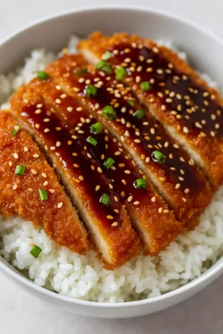 Japanese Katsu Bowls with Tonkatsu Sauce recipe