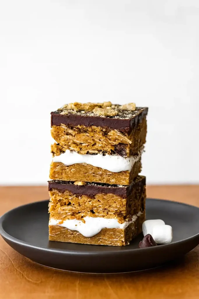 No Bake Peanut Butter S'mores Bars
