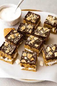 No Bake Peanut Butter S'mores Bars