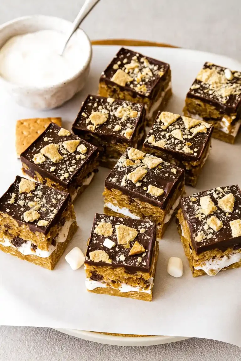 No Bake Peanut Butter S'mores Bars