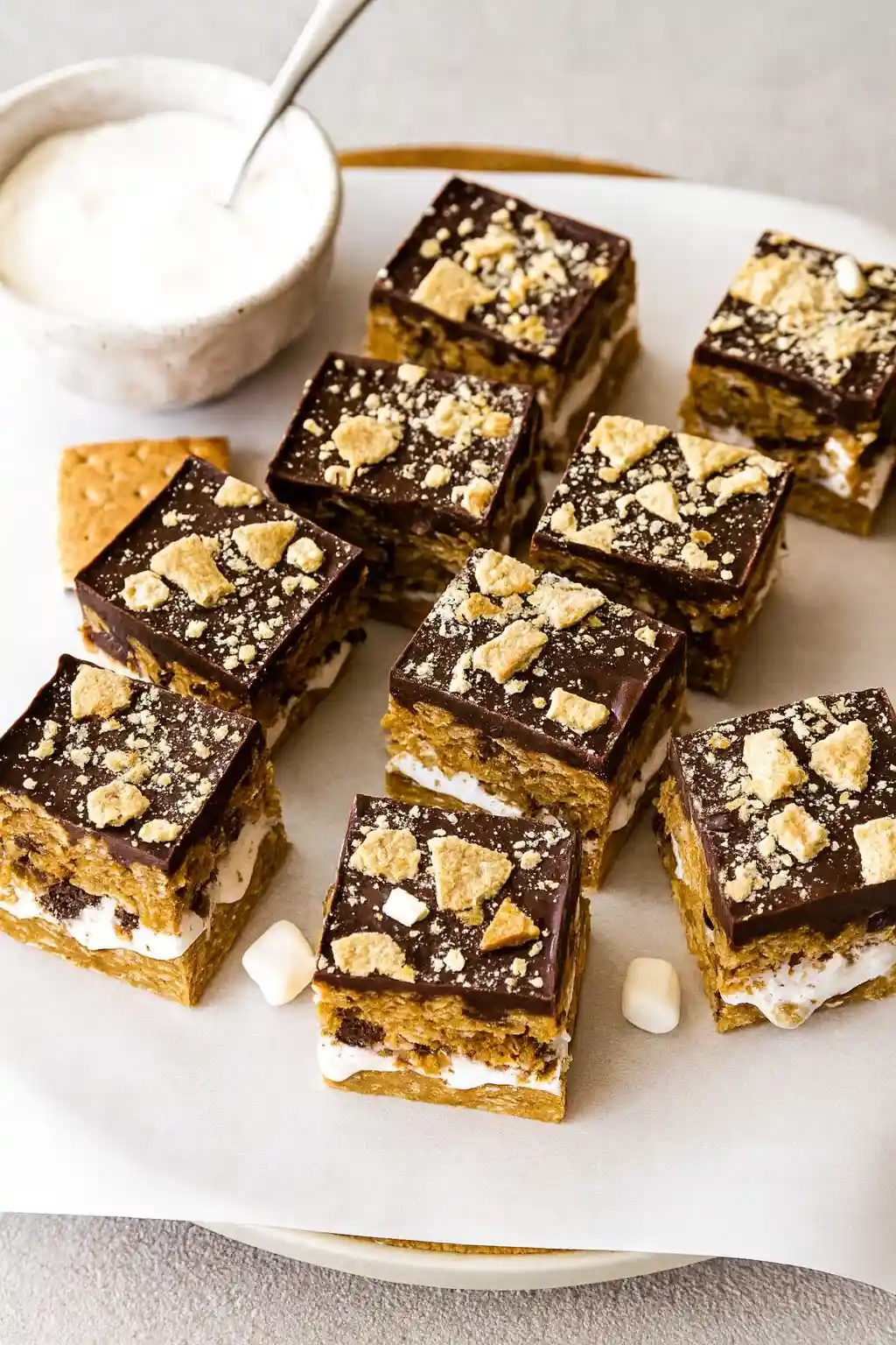 No Bake Peanut Butter S'mores Bars