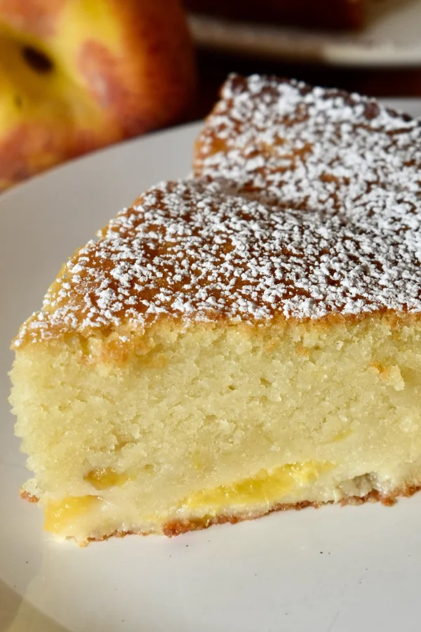 Peach Ricotta Cake slice