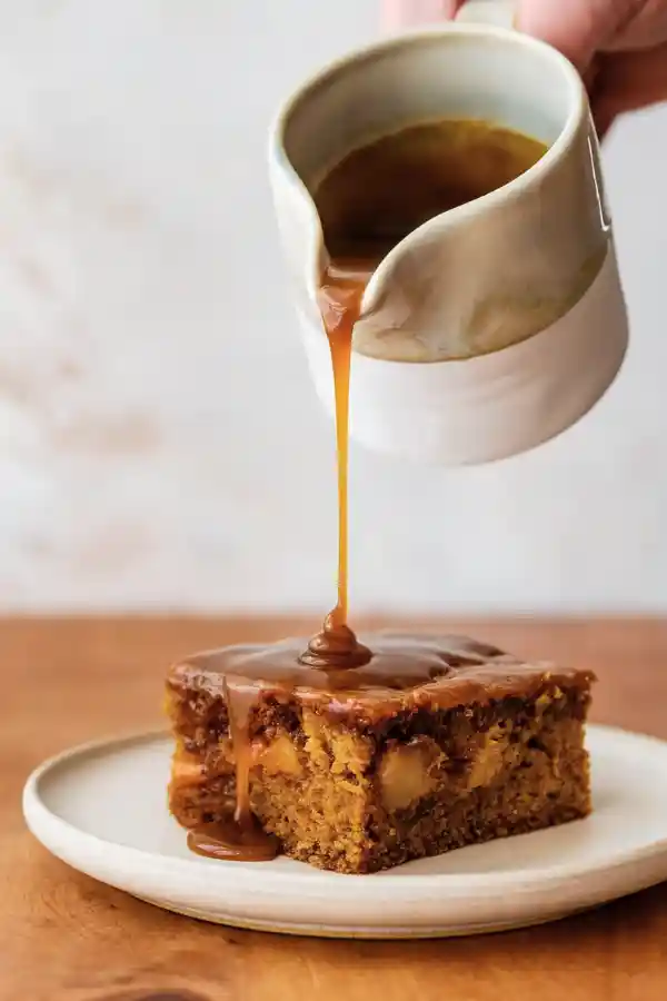 Apple Cake with Toffee Sauce