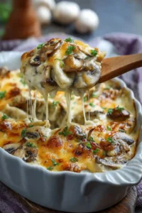 Baked Cheesy Mushrooms Casserole