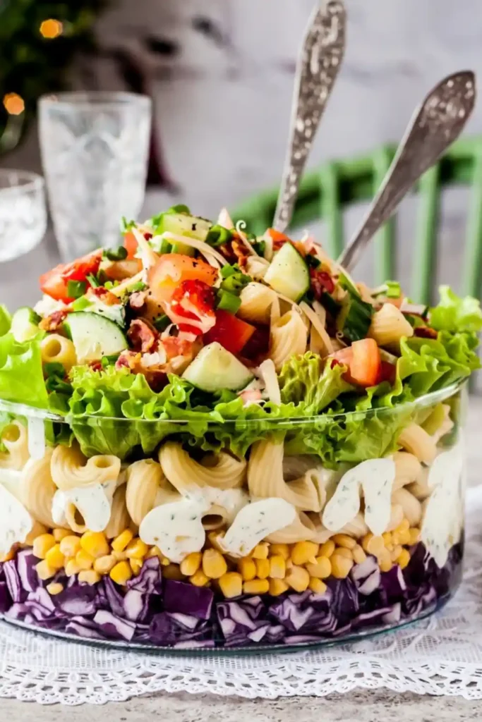 Layered Pasta Salad recipe