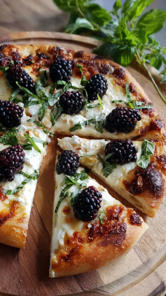 Blackberry, Basil & Ricotta Pizza