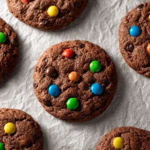 Chocolate M&M Cookies