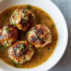 Turkey Meatballs with Gravy