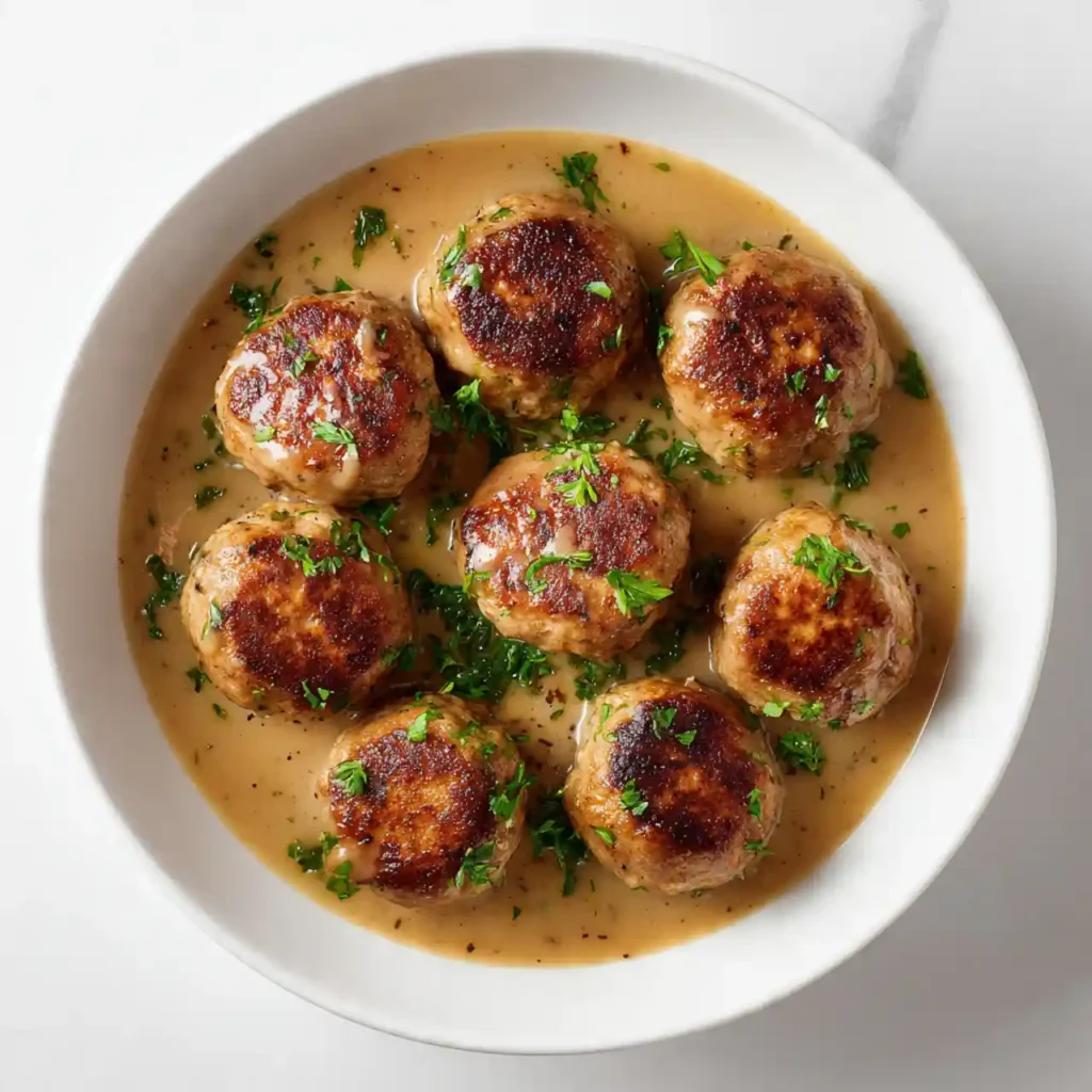 Turkey Meatballs with Gravy