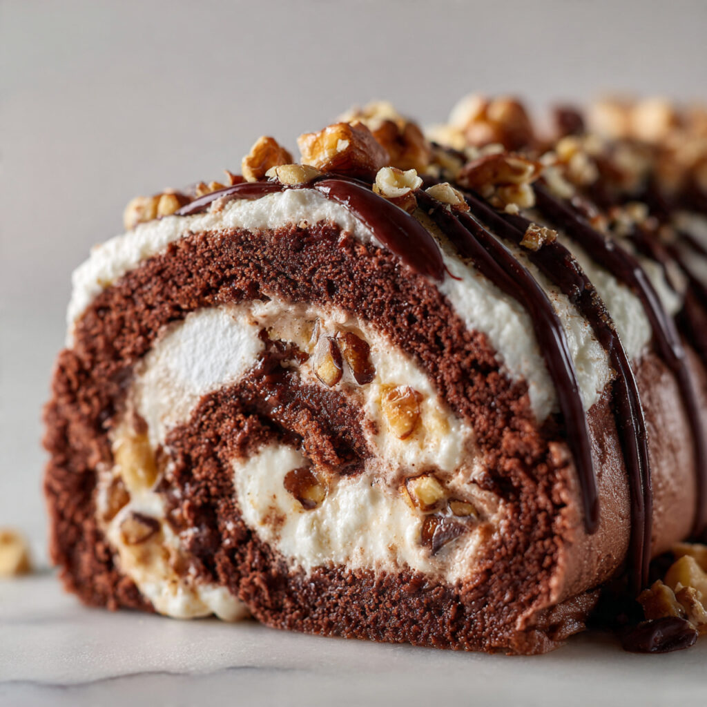 Easter Rocky Road Roulade