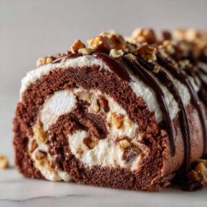 Easter Rocky Road Roulade