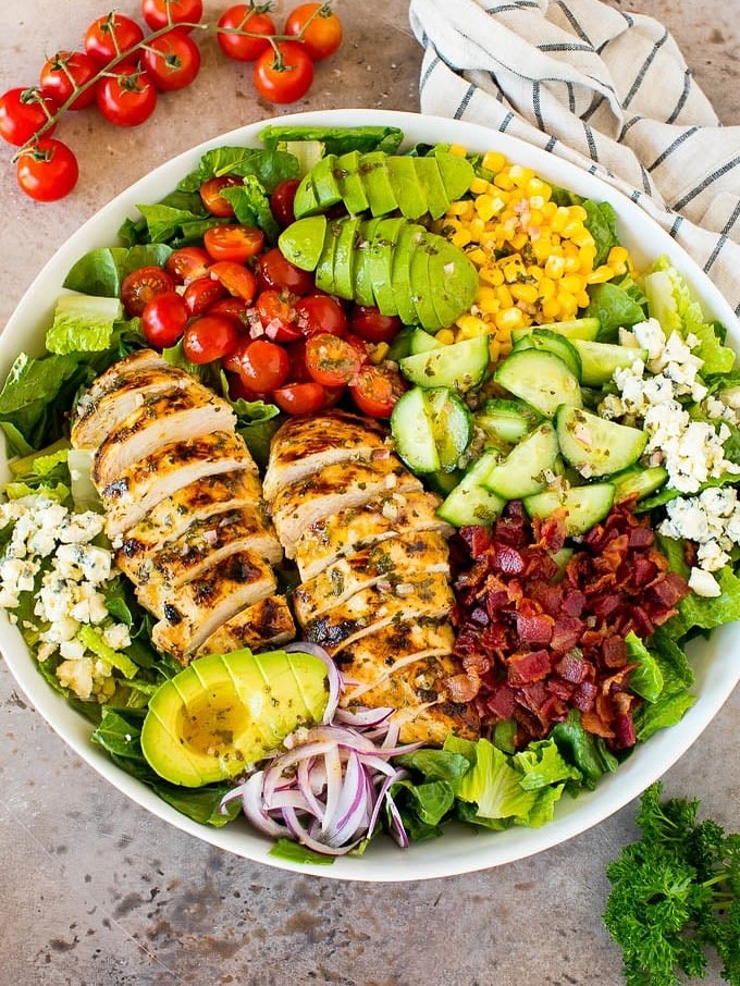 Grilled Lemon Herb Chicken Salad