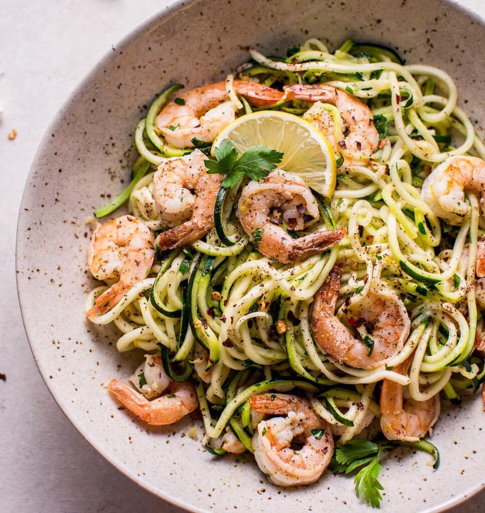 Garlic Butter Shrimp with Zucchini Noodles